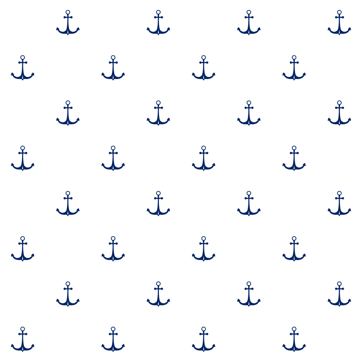 Woven Fabric Wallpaper - White Anchor