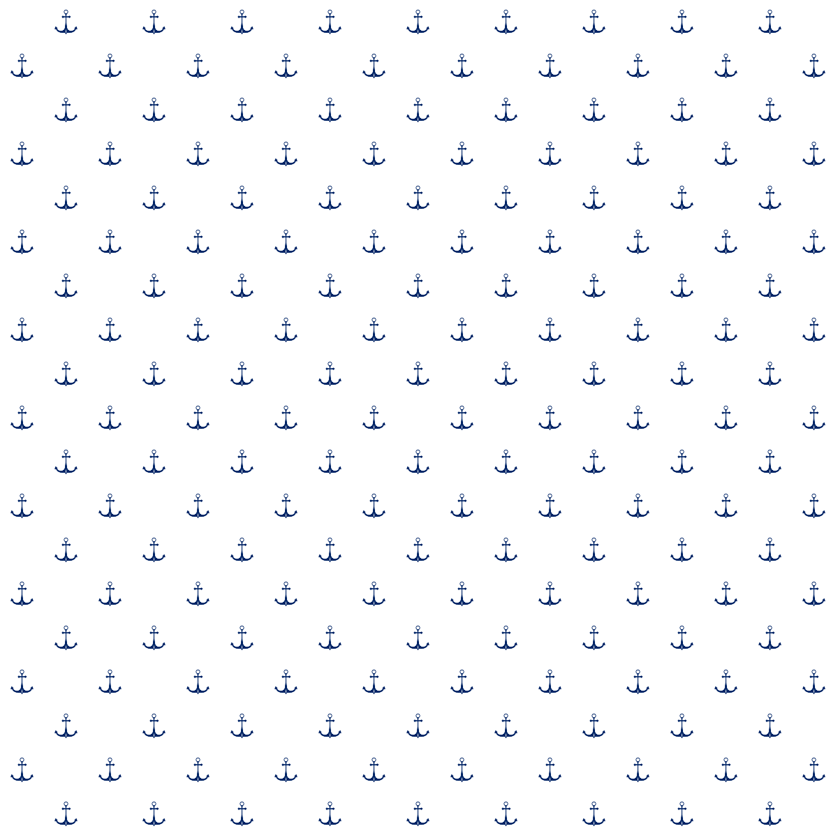 Woven Fabric Wallpaper - White Anchor
