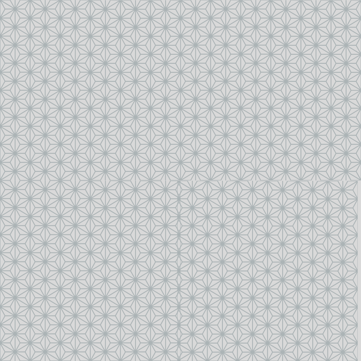 Woven Fabric Wallpaper - Japanese Geometric (Light Grey)