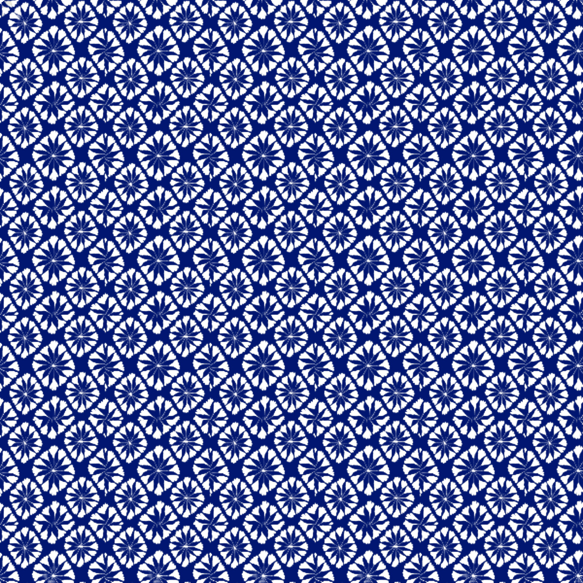 Woven Fabric Wallpaper - Moroccan Blue & White