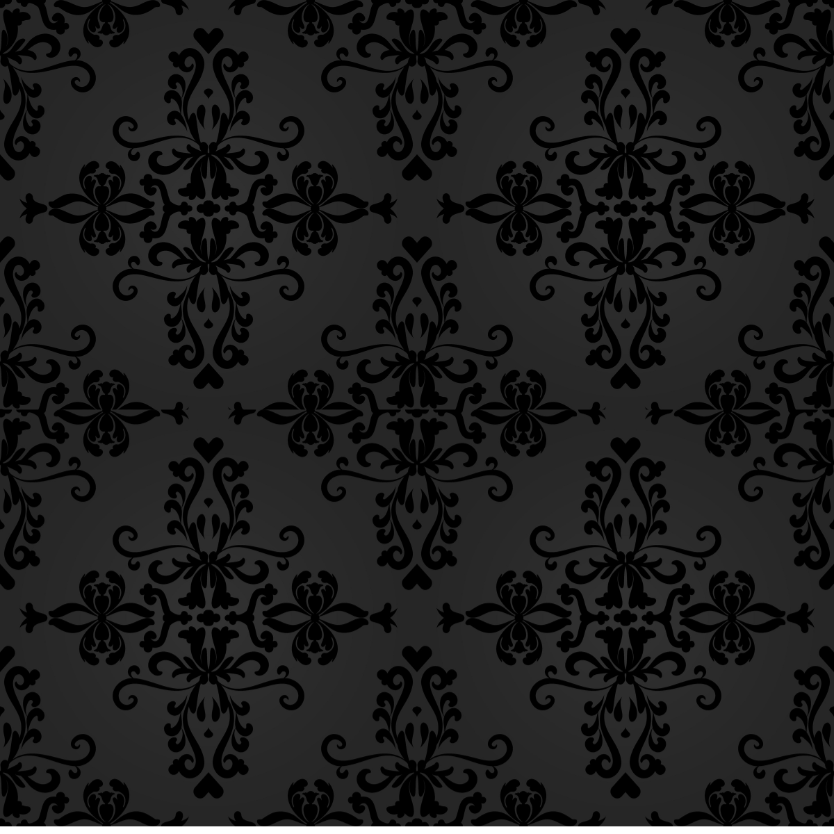 Woven Fabric Wallpaper - French Victorian (Black)