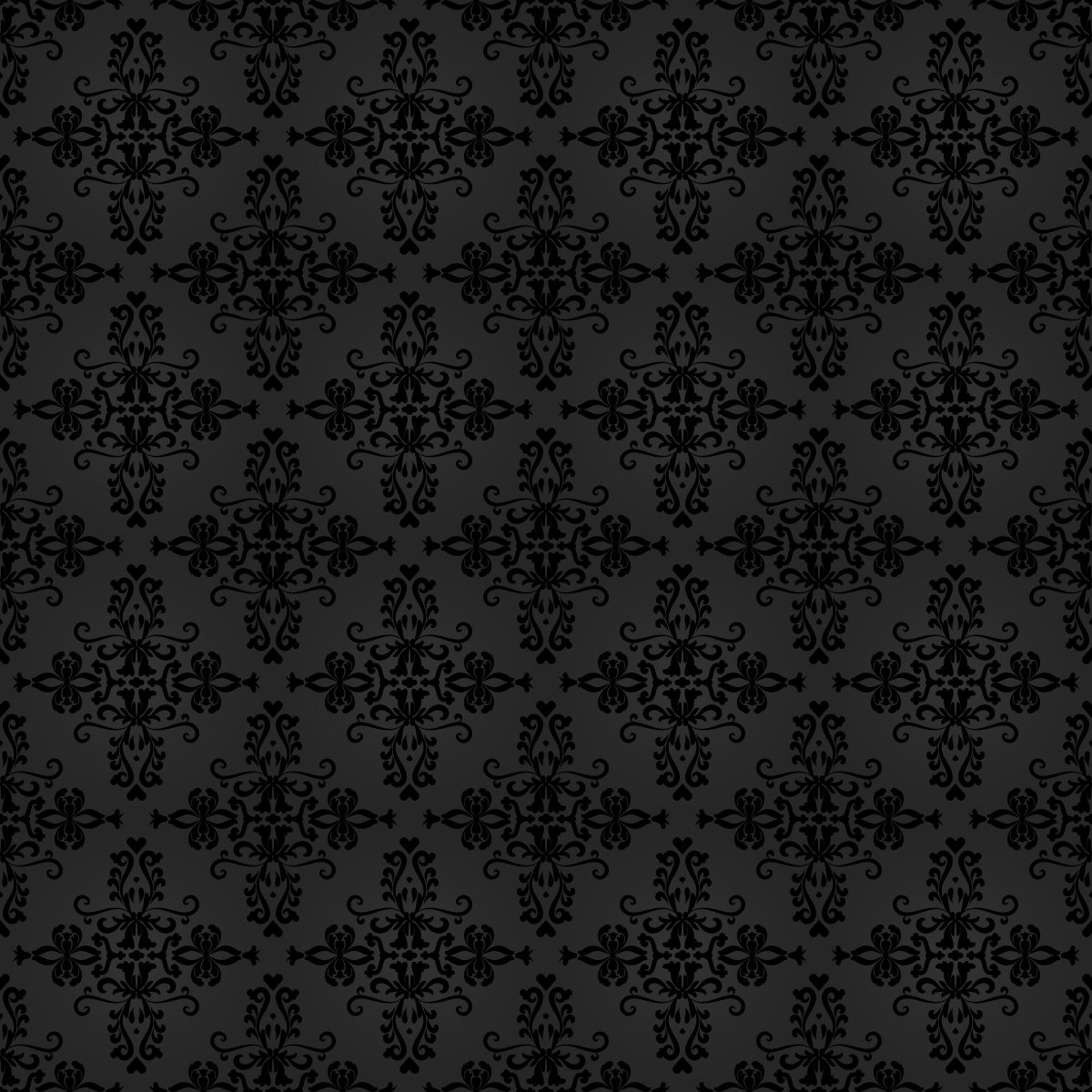 Woven Fabric Wallpaper - Small French Victorian (Black)