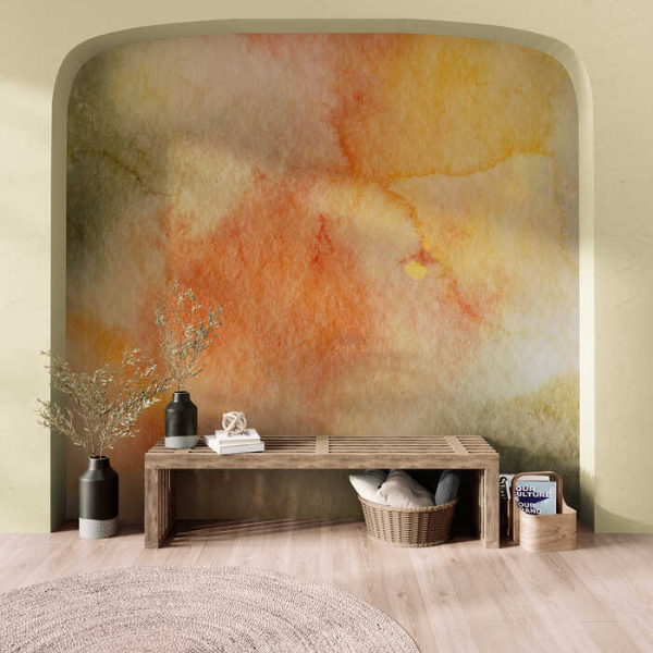 Woven Fabric Wallpaper - Watercolors