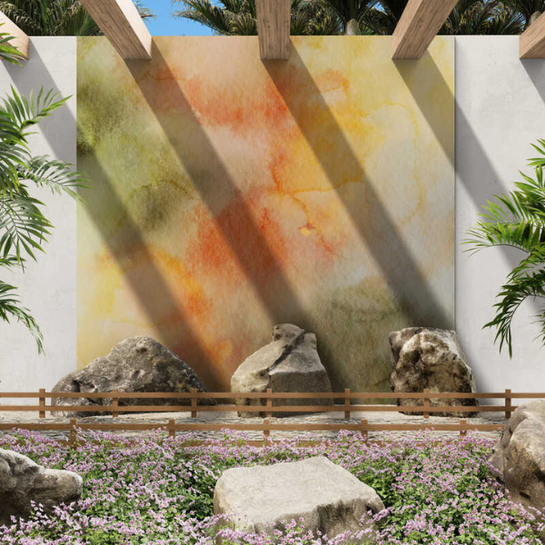 Woven Fabric Wallpaper - Watercolors