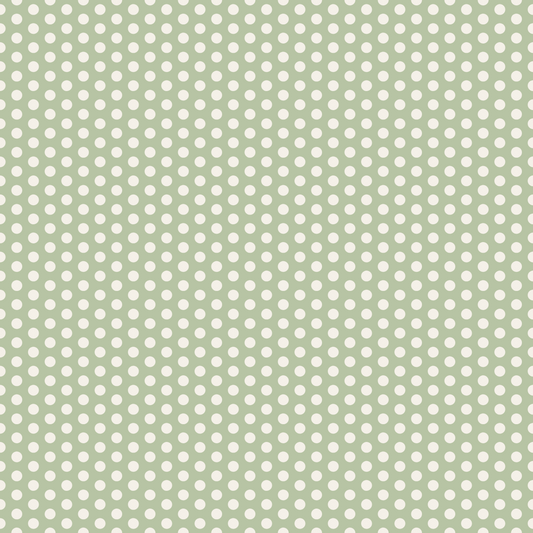 Woven Fabric Wallpaper - Dotted Light Green