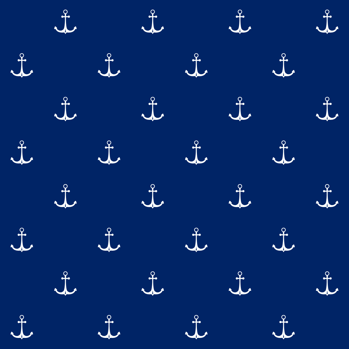 Woven Fabric Wallpaper - Blue Anchor