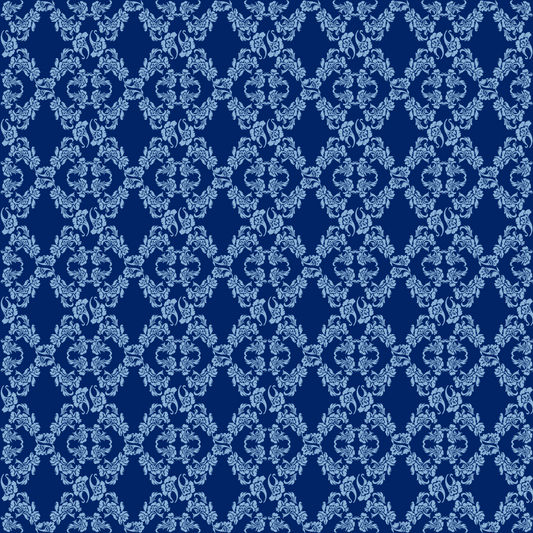 Woven Fabric Wallpaper - Elegant Victorian (Blue)