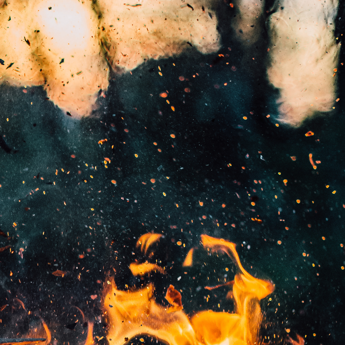 Woven Fabric Wallpaper - Fire & Embers